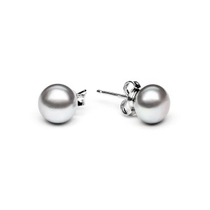 Cercei perle naturale argintii 8 mm si argint DiAmanti EFB08-N_G-G (Argint 925‰ 0,5 g.)